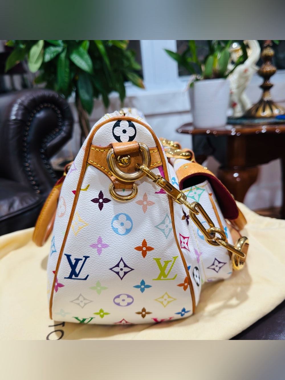 LOUIS VUITTON Takashi Murakami X Louis Vuitton White Monogram Multicolore Rita - Picture 14 of 15